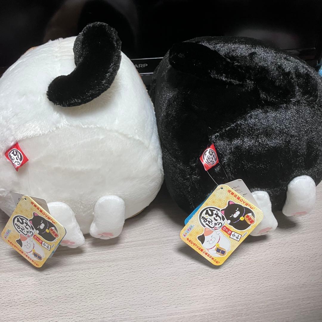 ひげまんじゅう　招き猫　其の弐　BIGぬいぐるみ 黒豆　みーさま