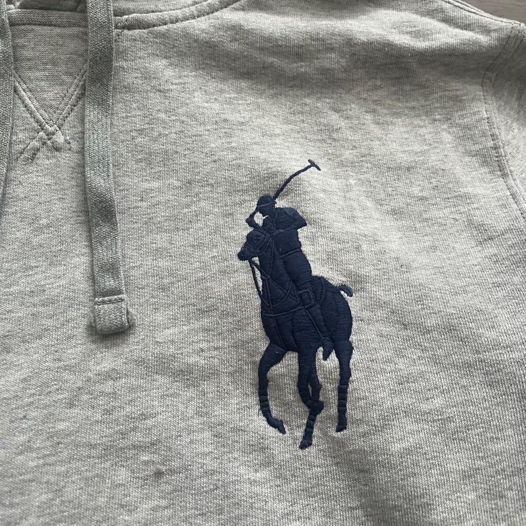 Polo Ralph Lauren パーカー ビックポニー グレー S 短丈 - メルカリ