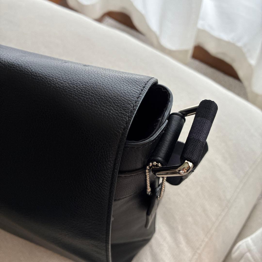 スーパーマン様専用】コーチ ブラックレザーメッセンジャーバッグ 未