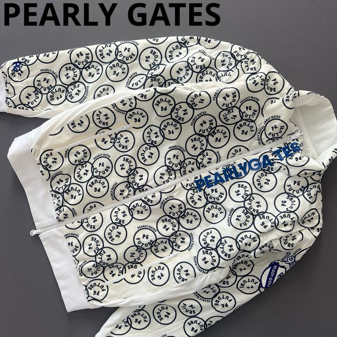 PEARLY GATES パーリーゲイツ　ニコちゃん　総柄　ダウンジャケット　M PEARLY GATES（パーリーゲイツ） 【美品】パーリーゲイツ 2WAYダウン