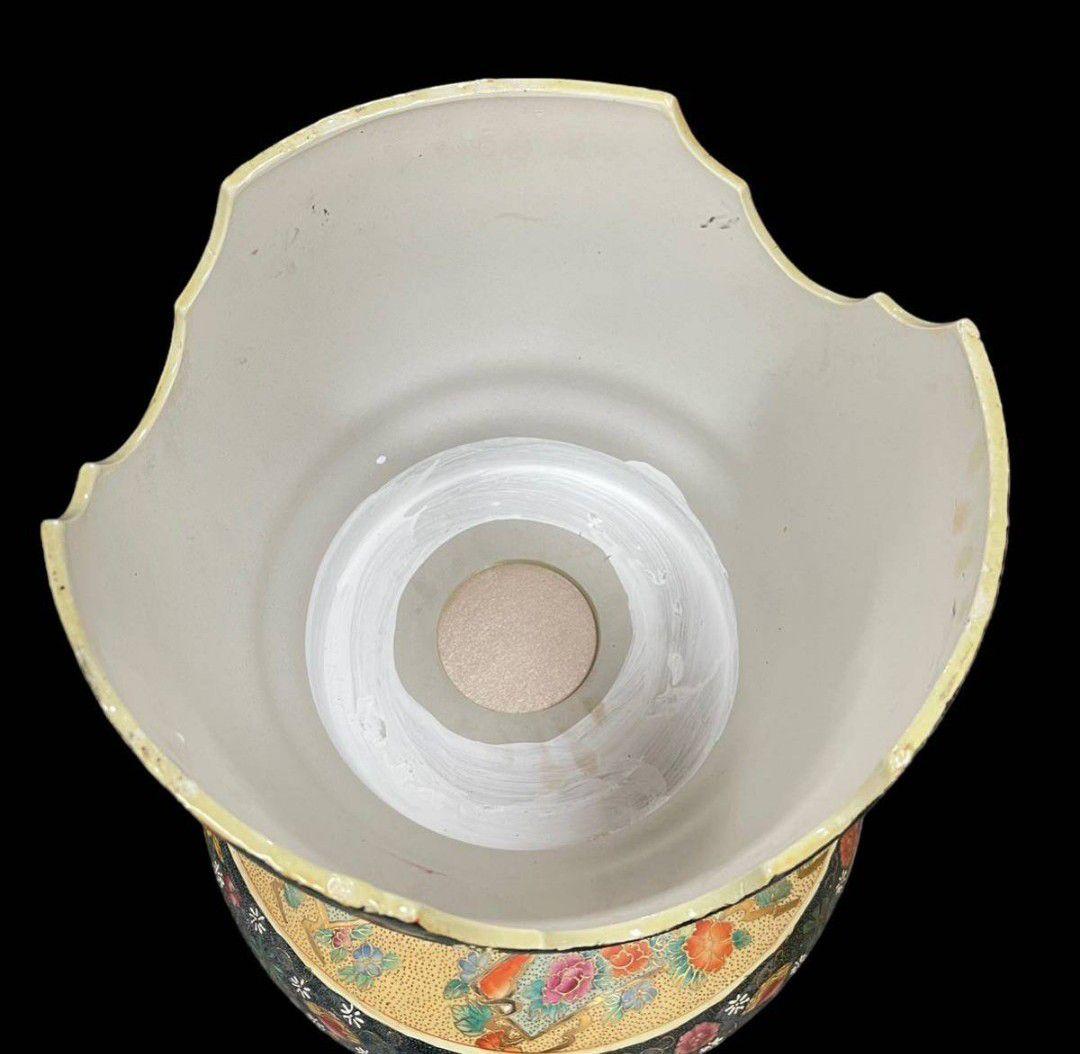 特大 美品】薩摩焼 沈降壺 高さ約130cm 特大 大型 花瓶 古中国 飾り壺