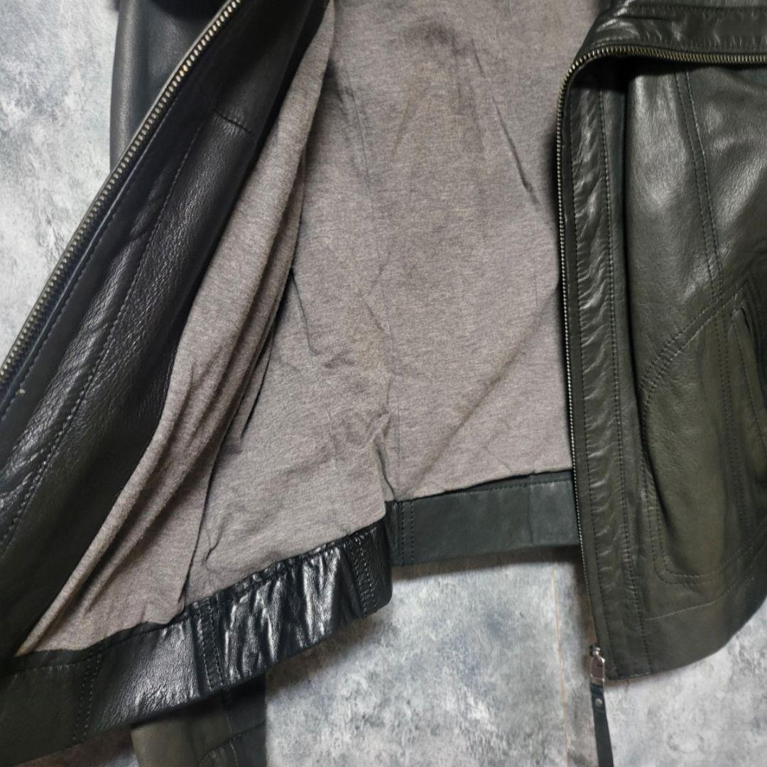 UNTITLED 本革レザージャケット 黒 ライダース風 レディース サイズ2