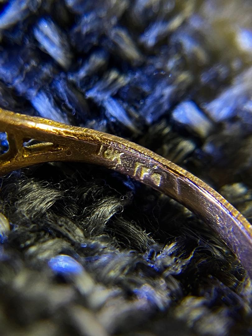 さ*ん様 K18刻印 ハートデザイン ゴールドリング 指輪 1.02g