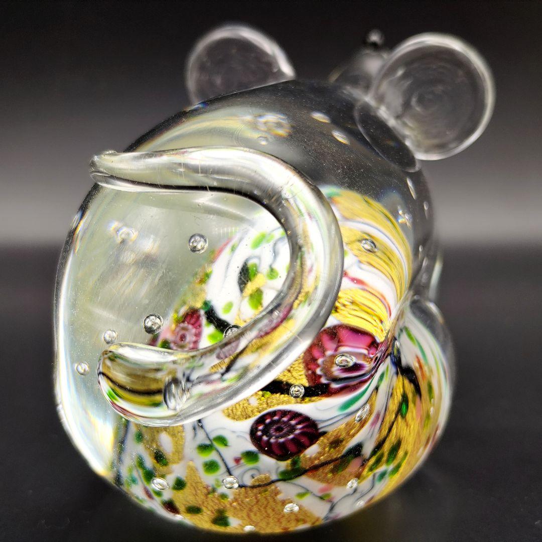 超希少品☆黒木国昭 光琳 金彩象嵌 干支 子 ガラス工芸 ねずみ - メルカリ