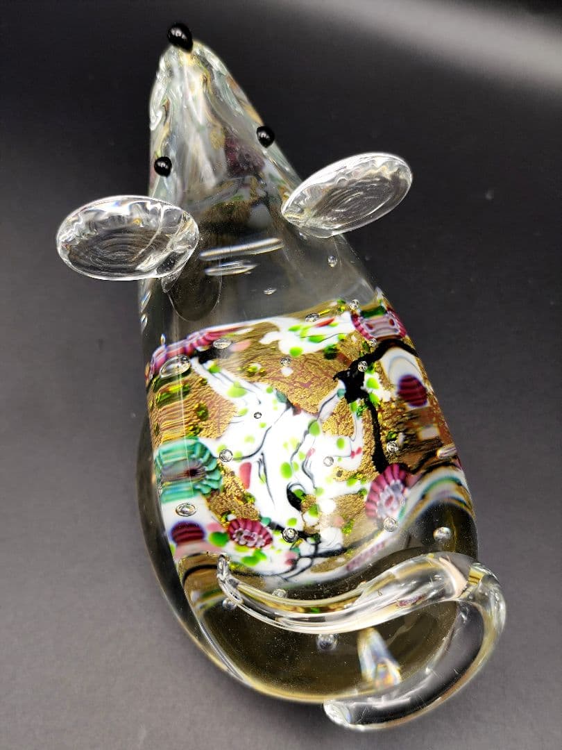 超希少品☆黒木国昭 光琳 金彩象嵌 干支 子 ガラス工芸 ねずみ - メルカリ