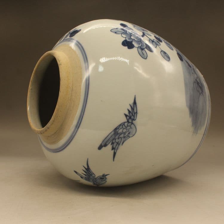 清光緒 鯖牡丹花蓋缶 景徳鎮 陶磁器 装飾品 工芸品美術品 置物 - メルカリ