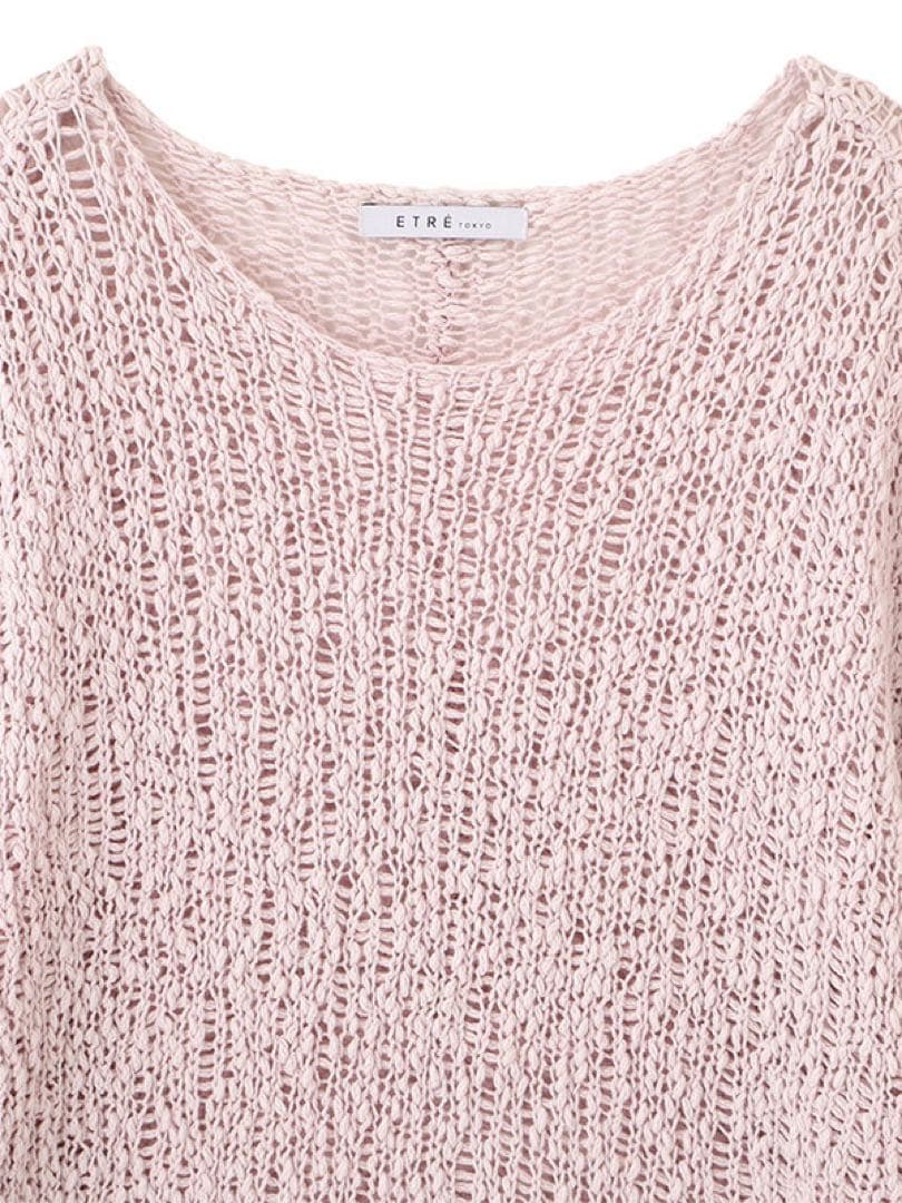 ETRE 新品タグ付 スラブヤーンローゲージニットプルオーバー ピンク即