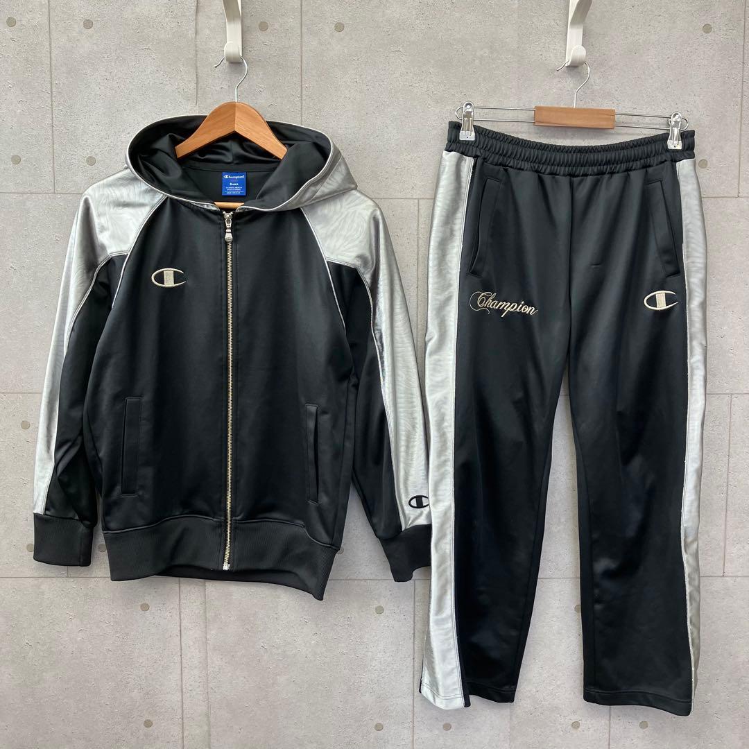Champion 魔裟斗モデル ジャージ セットアップ シルバー×ブラック