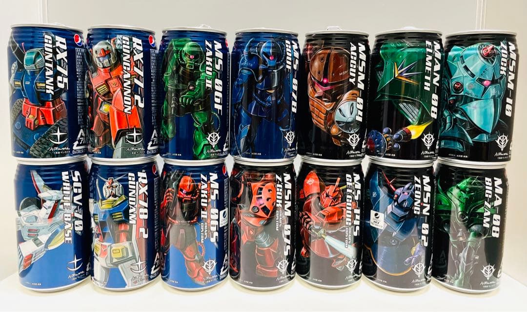 ガンダムデザイン ペプシコーラ缶 14種セット＋おまけ - メルカリ