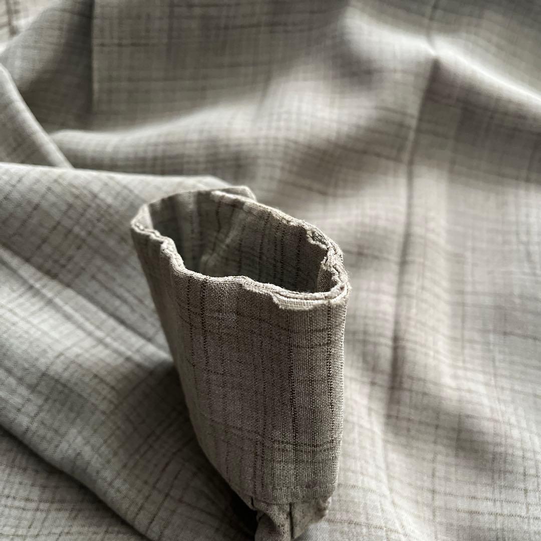 60s レーヨン シャツ カスリ オープンカラー 検 50s 40sヴィンテージ