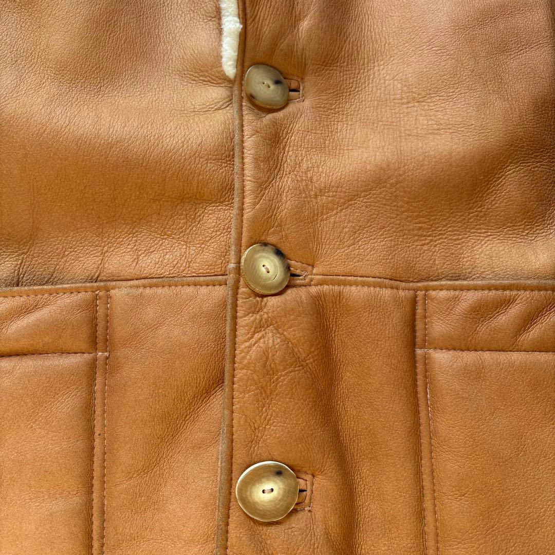 USA製 Sawyer of Napa ムートンコート ヴィンテージ レザー - メルカリ