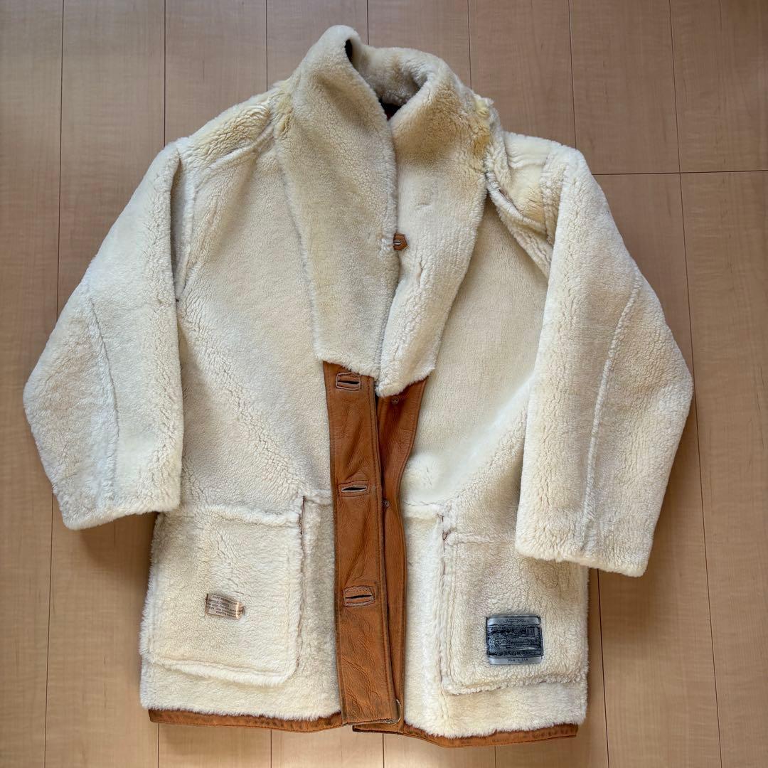 USA製 Sawyer of Napa ムートンコート ヴィンテージ レザー - メルカリ