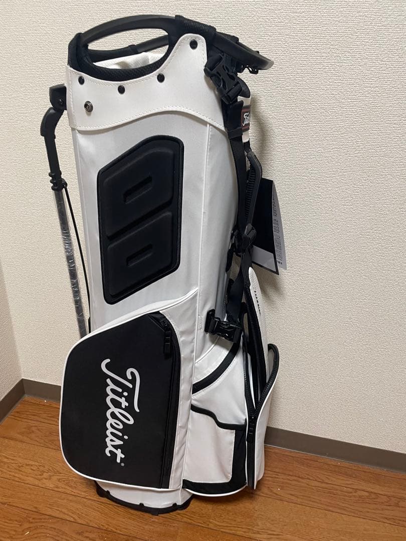 Titleist ゴルフバッグ ホワイト/ブラック タイトリスト キャディバッグ（2021-2022年モデル）5分割-8分割