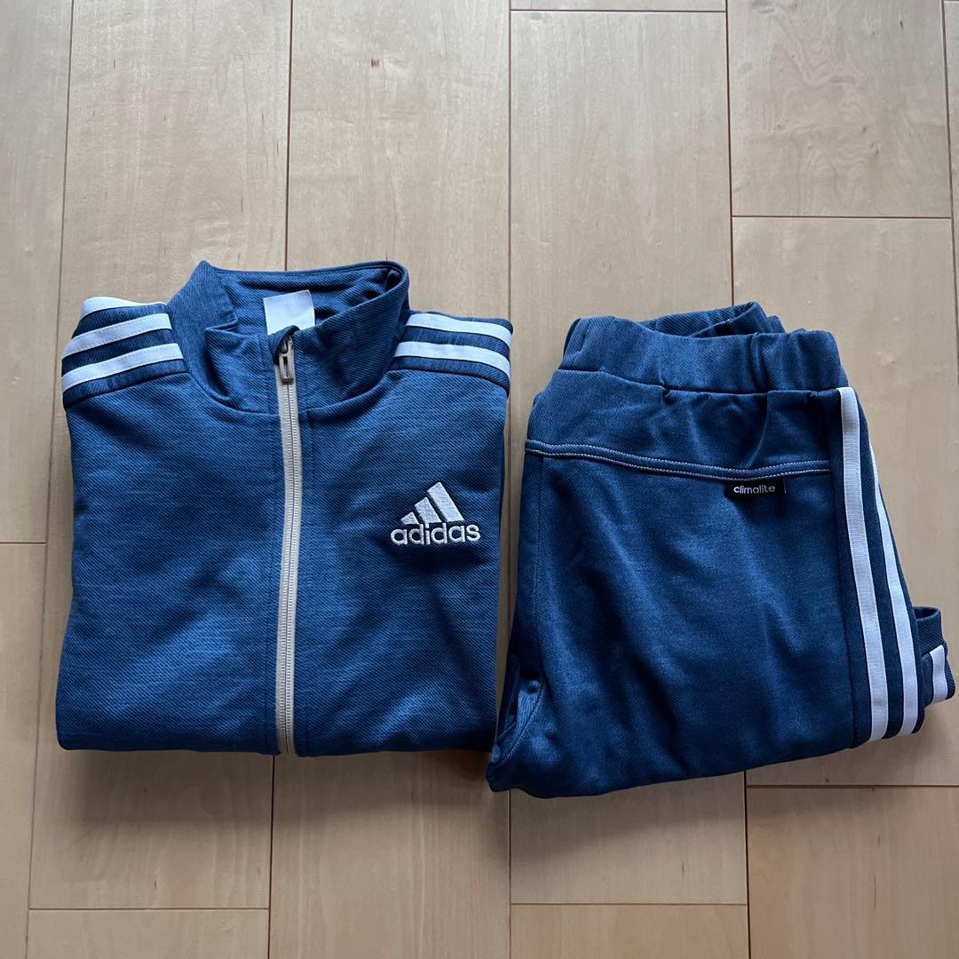 アディダス デニム風ジャージ 上下セット サイズ150 - メルカリ