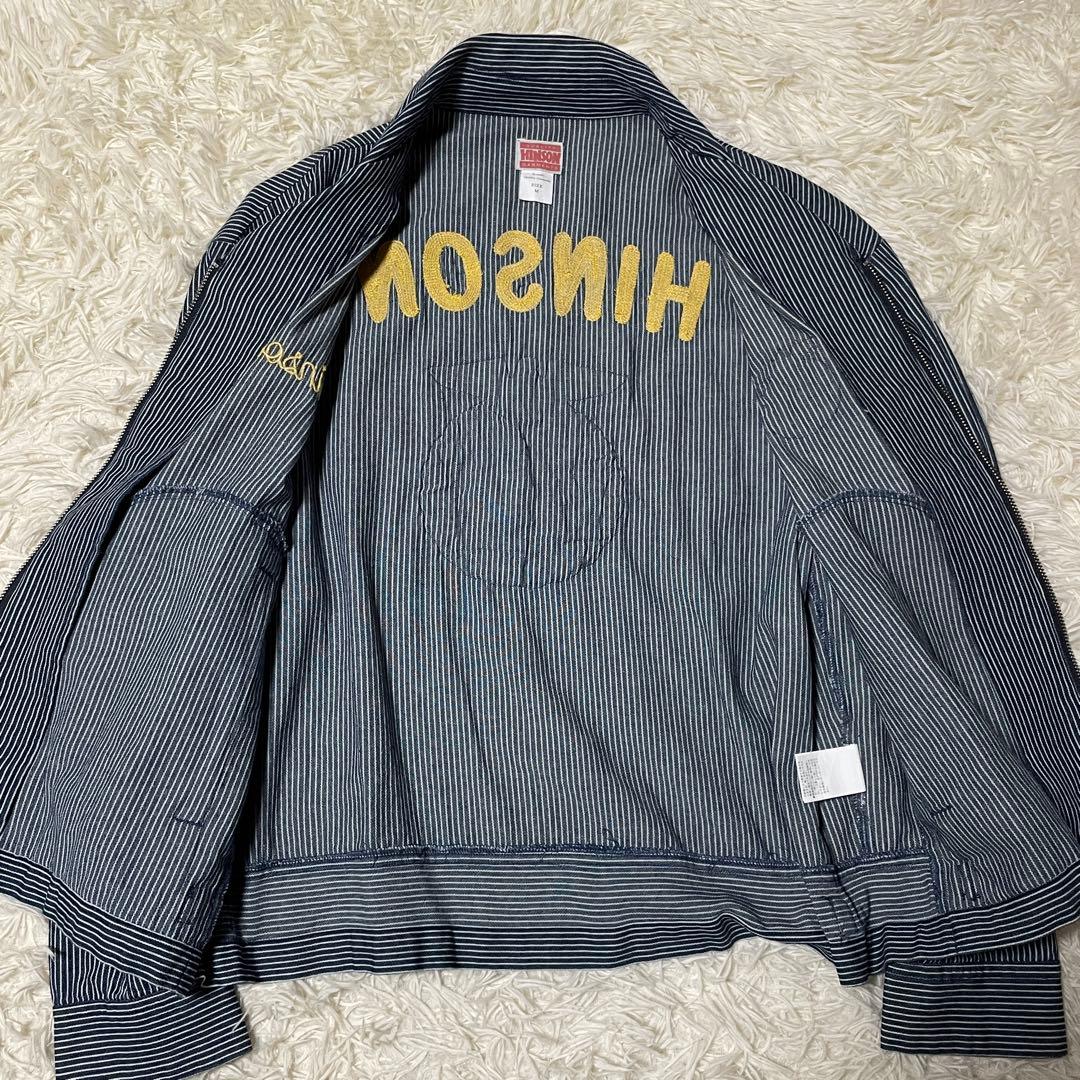 HINSON ジャケット ヒッコリー ストライプ FFA Mサイズ ジップアップ