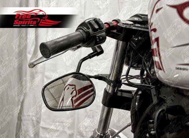 Free Spirits バイクミラー ブラック ハーレーダビッドソン用 - メルカリ