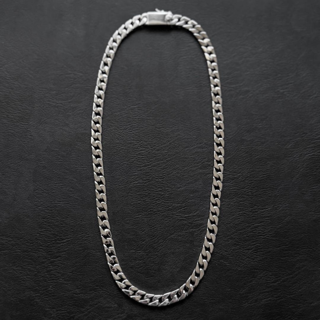 鑑定書付き 50cm シルバー925刻印あり 喜平チェーン ネックレス 重厚