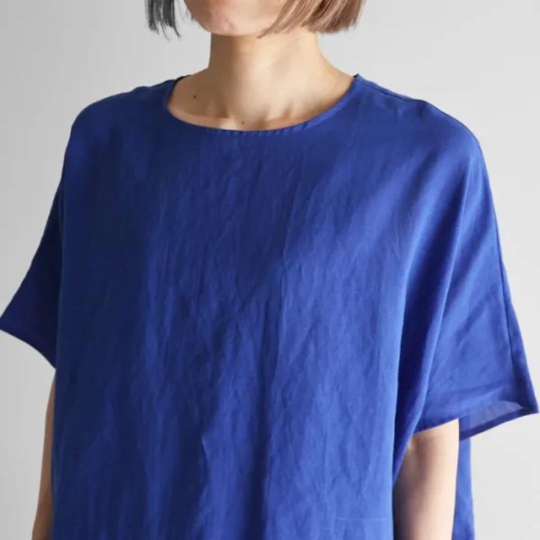 遠州織物HUIS.U608 （限定生産）極細コットンラミーコクーンプルオーバ