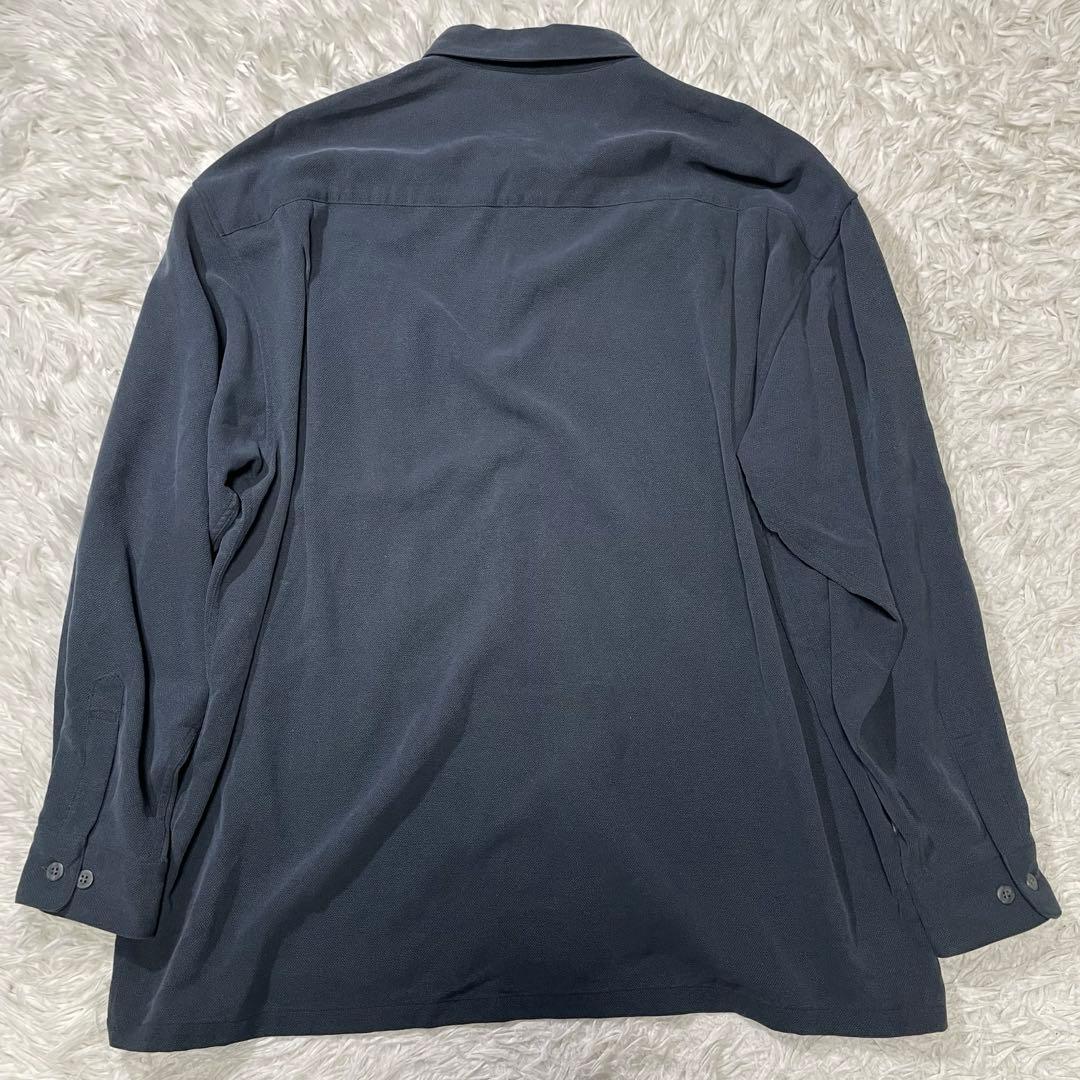 美品 バレンシアガ スポーツ 長袖 シャツ ネイビー 大きいサイズ
