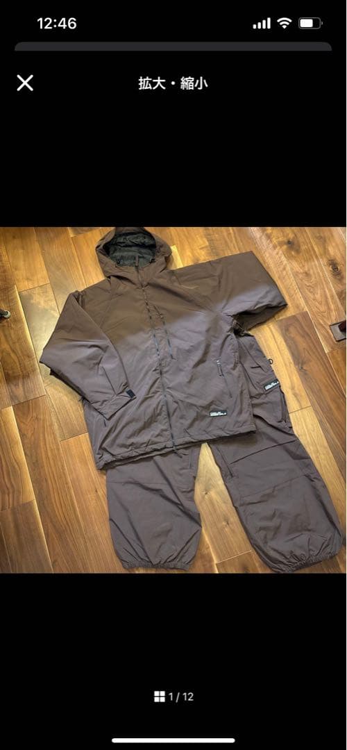 ブラウン フード付きスノーボードウェアセット BOARDEE スノボウェア レディース 上下セット スノーボードウェア