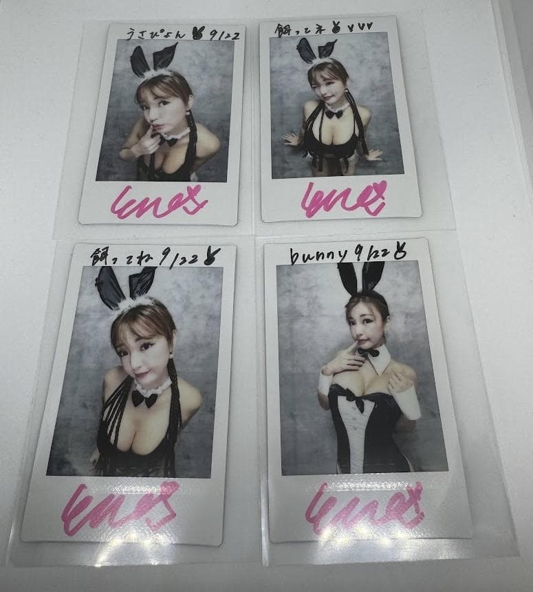 cyberjapan ENA 直筆サイン入りチェキ 黒バニー サイバージャパン