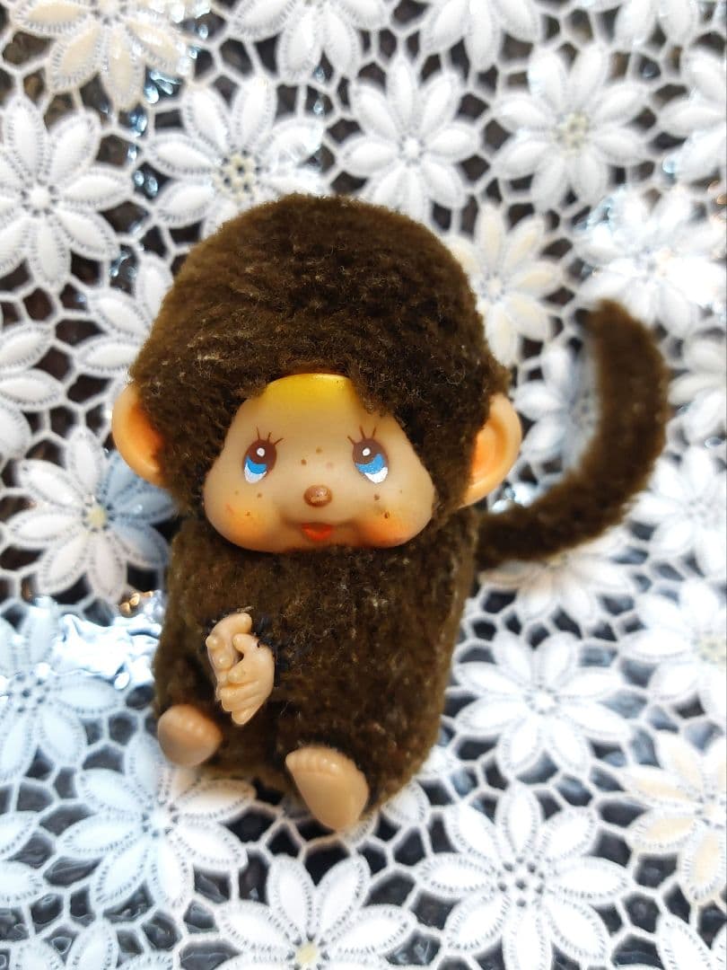 当時物 希少】モンチッチ ブルーアイ ぬいぐるみ クリップ式 昭和