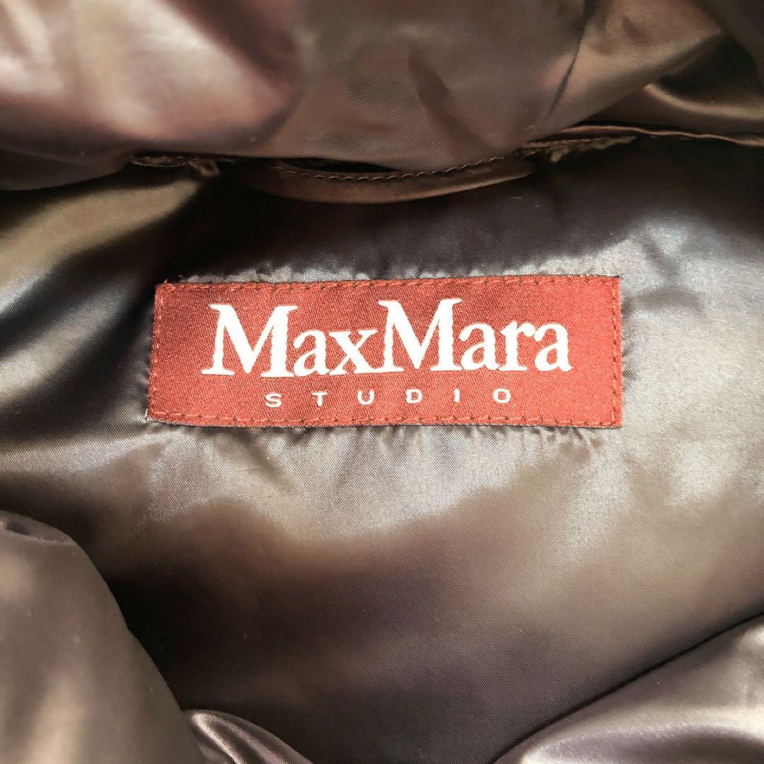 MaxMara*マックスマーラ ショートダウンコート ジャケット 光沢 紫 42