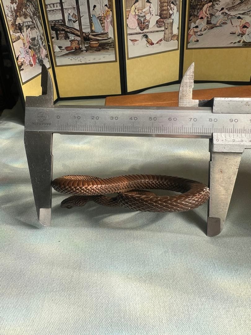 銅製 蛇 置物 107.5g