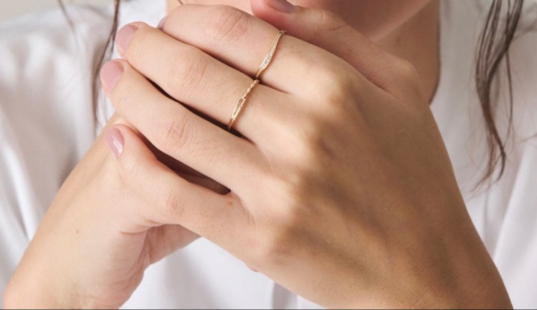 agete アガット　K5 ダイヤモンドリング　0.026ct ゴールド　9号