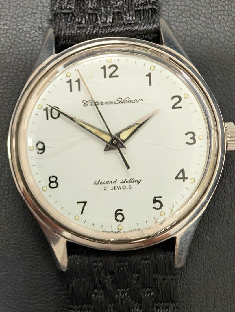 CITIZEN シチズン 昭50 岡鉄 腕時計 JR鉄道時計 シチズン ホーマー 国鉄時計 岡鉄 21石 手巻 OH済 昭和50年製