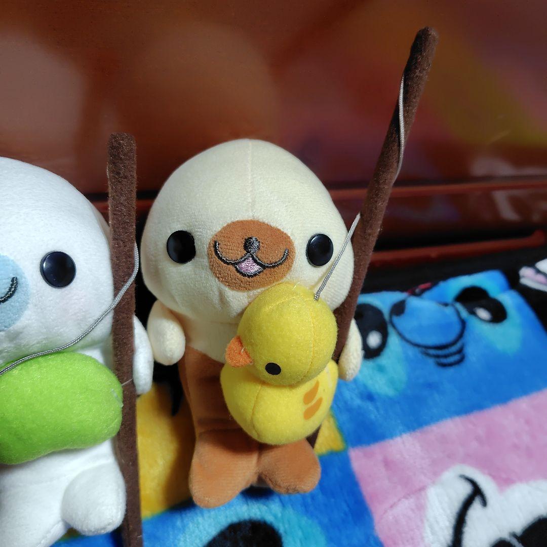 激レア まめゴマ ぬいぐるみ 釣り 3匹セット