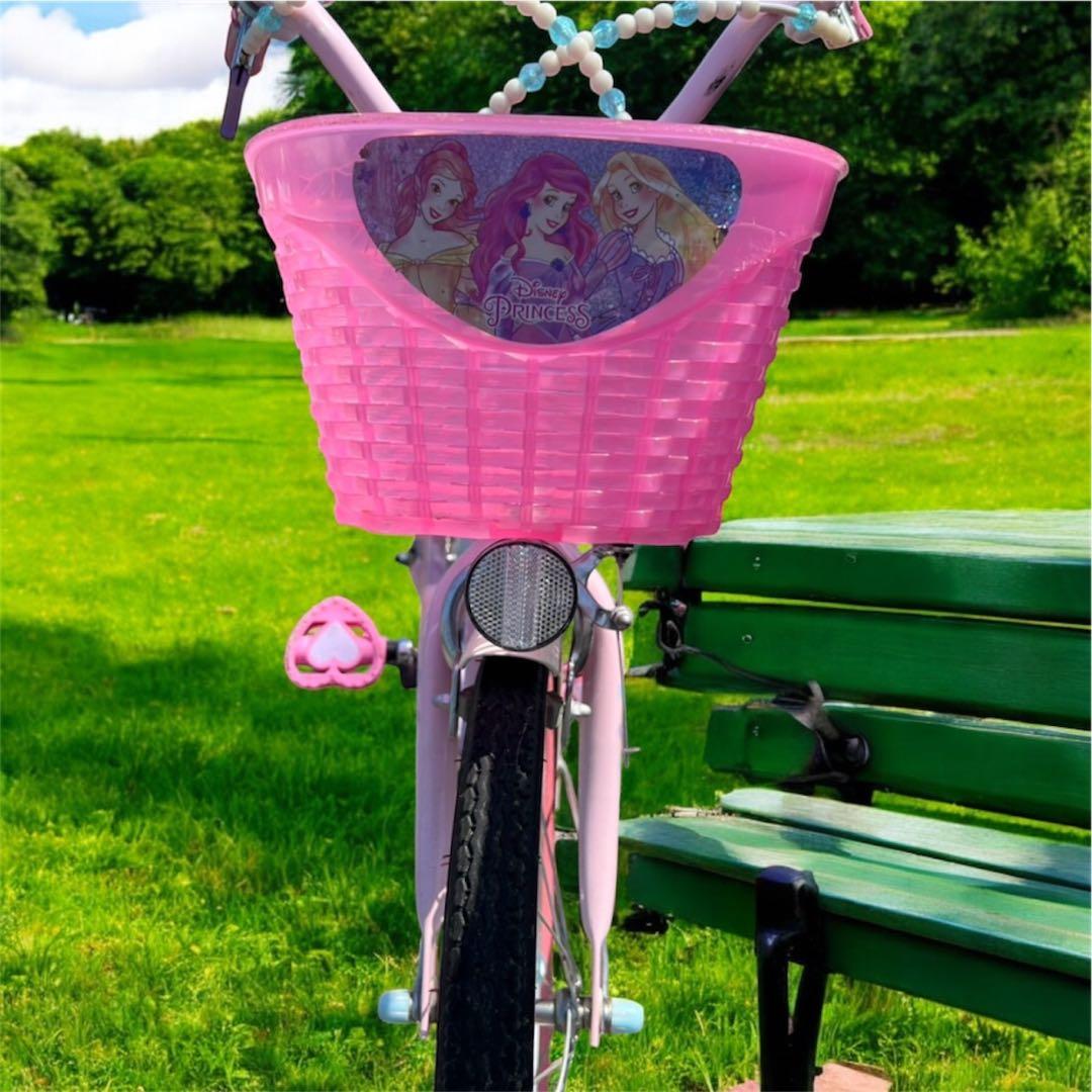 【美品】ディズニープリンセス ゆめかわ　自転車 《18インチ》補助輪あり