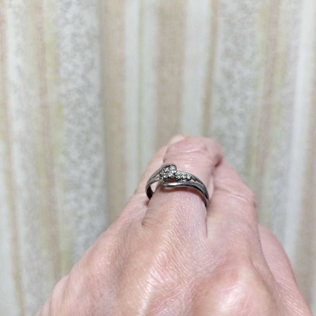 シルバーsv880リング ダイヤモンド風 - メルカリ