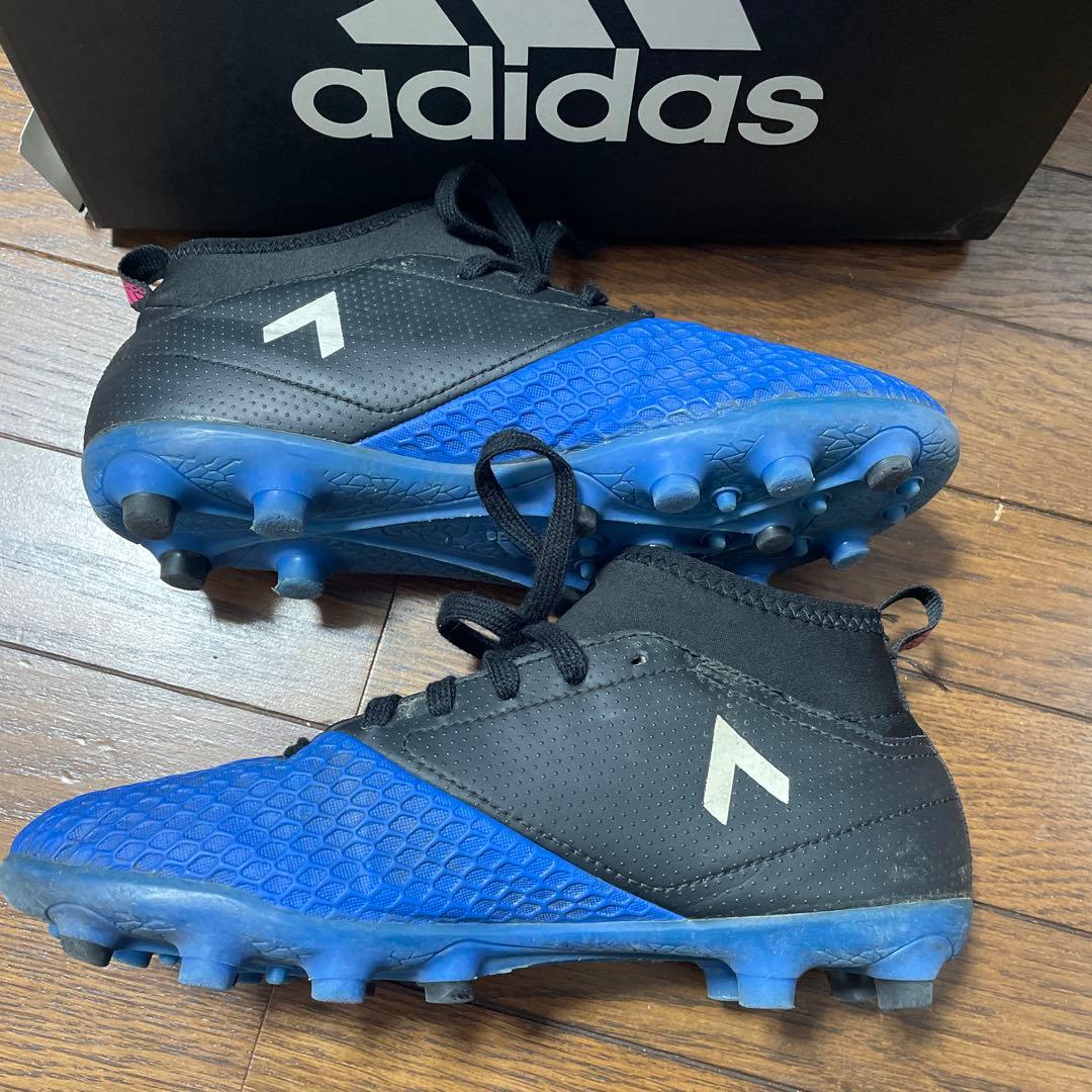 adidas アディダス サッカースパイク キッズスパイク青/黒 22.5センチ