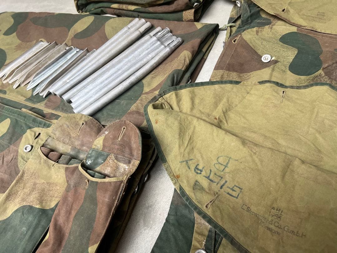 ベルギー軍幕 M54 ブラッシュストロークカモ シェルターハーフ