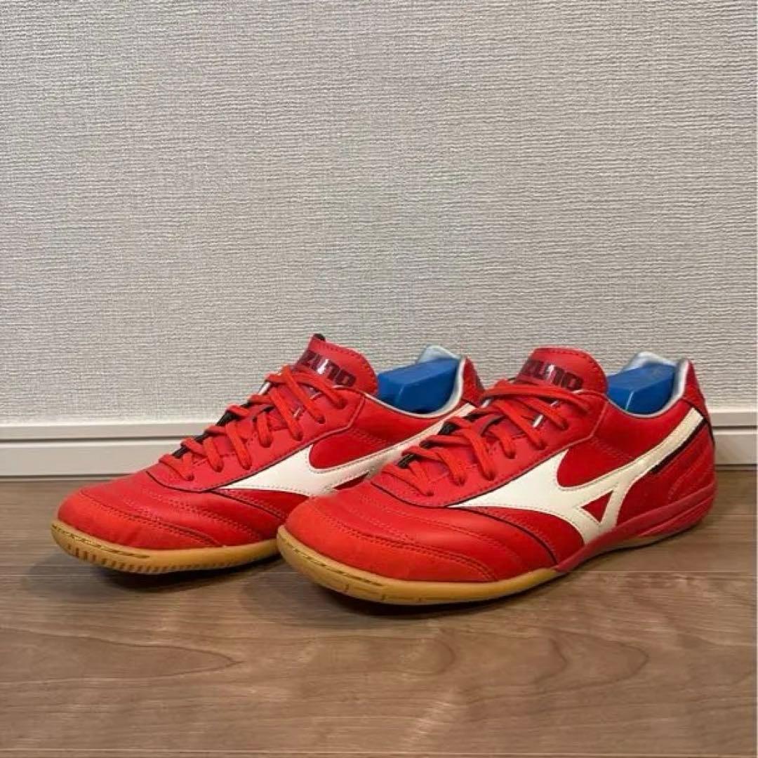 ミズノ モレリア2 IN 24.5cm レッド フットサルシューズ 美品