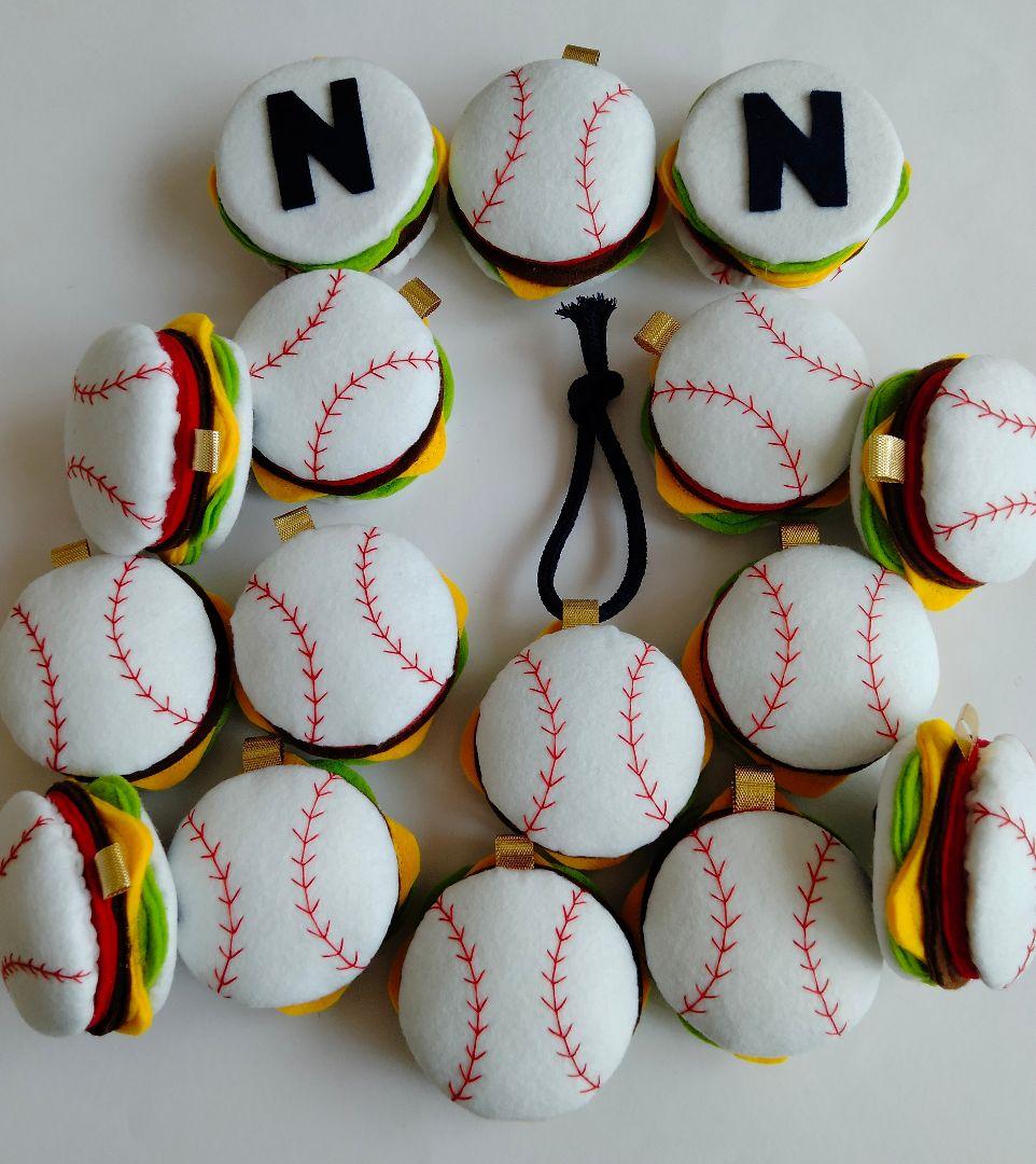 部活お守り フェルト 野球 ハンバーガー ハンドメイド - メルカリ
