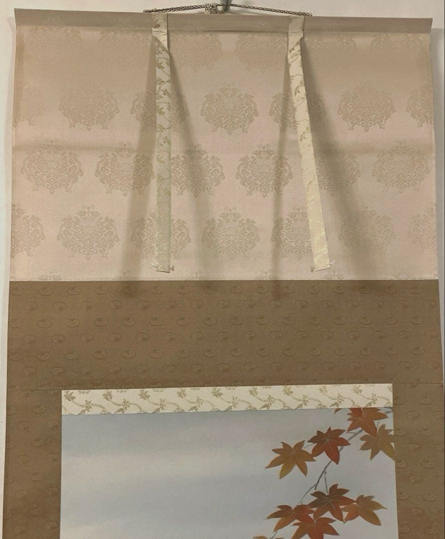 加畑晃風　「清秋」　掛軸　共箱付き