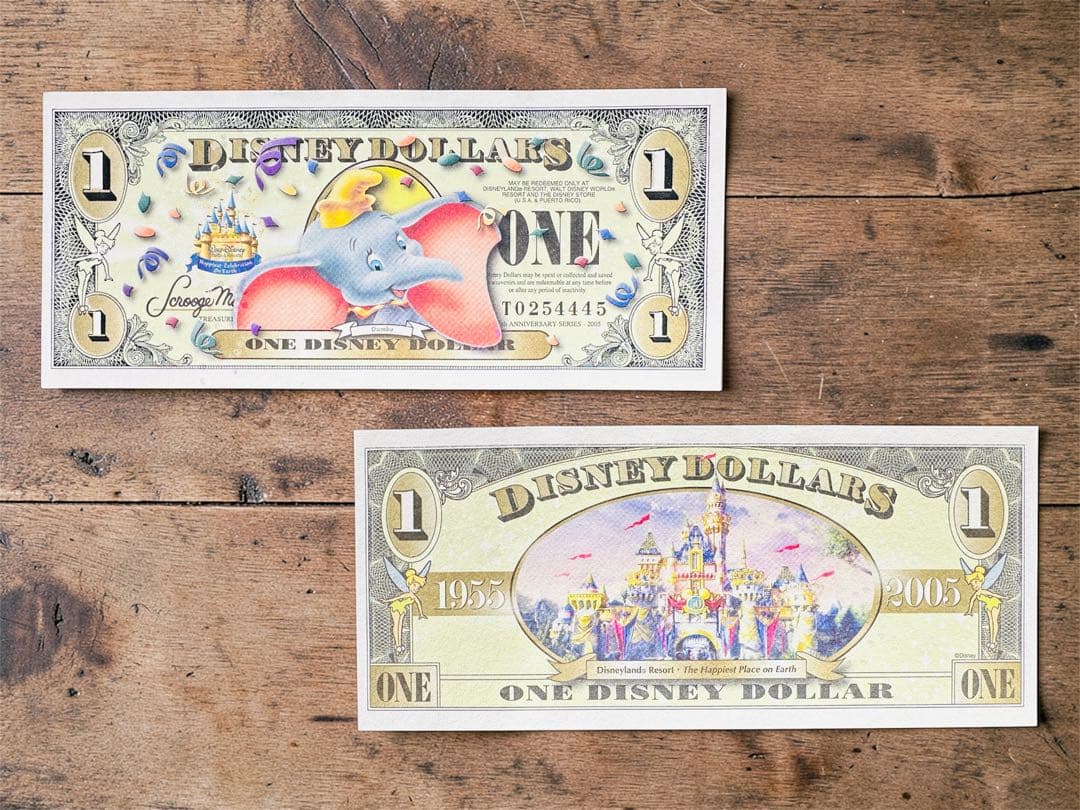 Disney Dollars ディズニーダラーズ 50周年記念 3枚セット