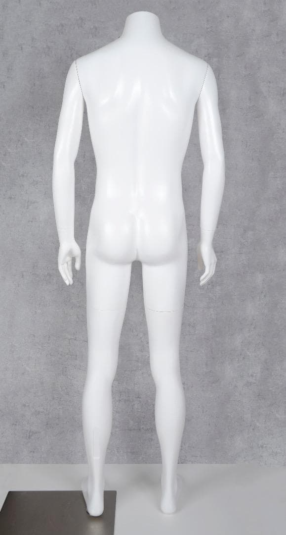メンズ ヘッドレスマネキン 白 男性 樹脂製 軽量 細マッチョ ボディ 紳士全身