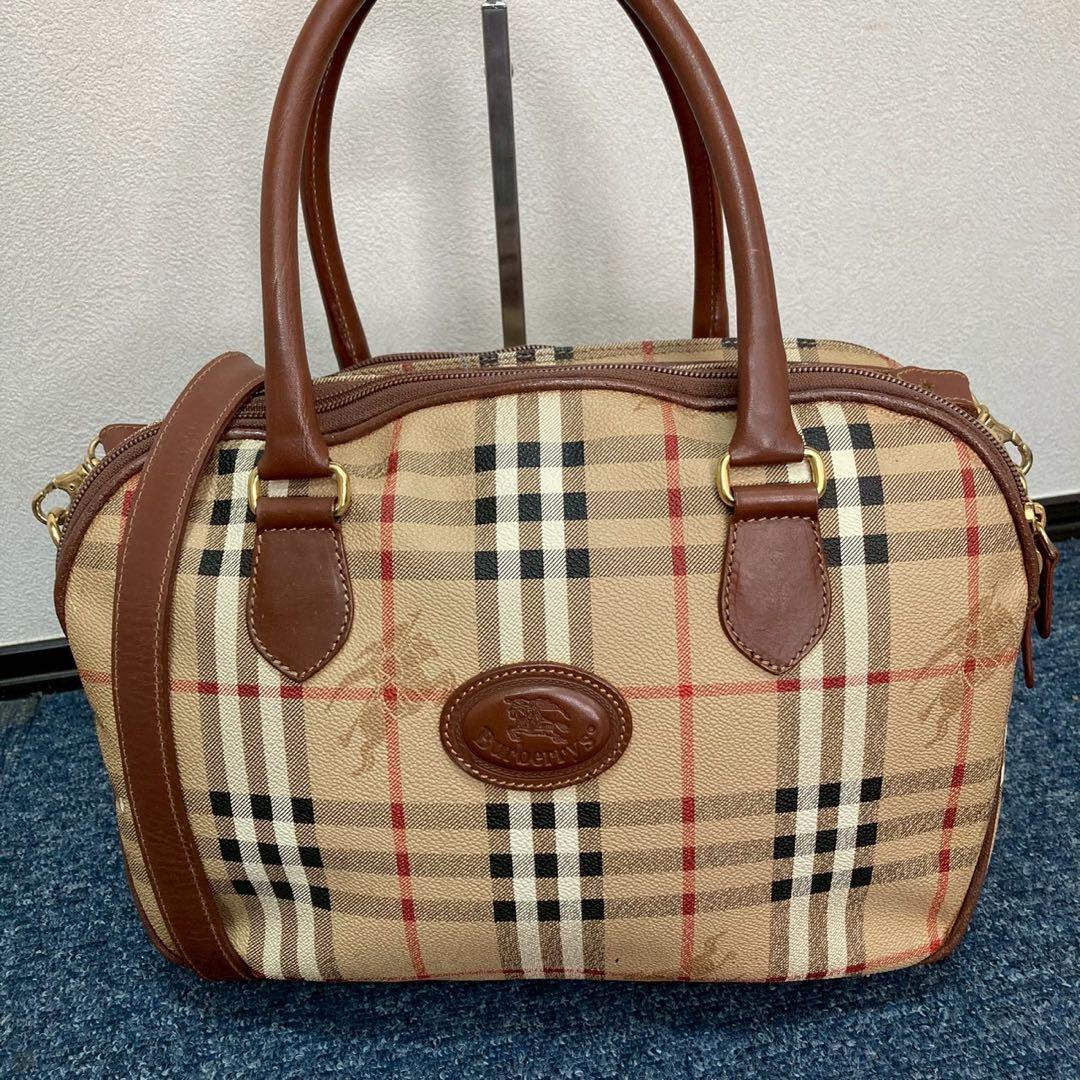 Burberry バーバリー ボストンバッグ 2way ノバチェック ハンド - メルカリ