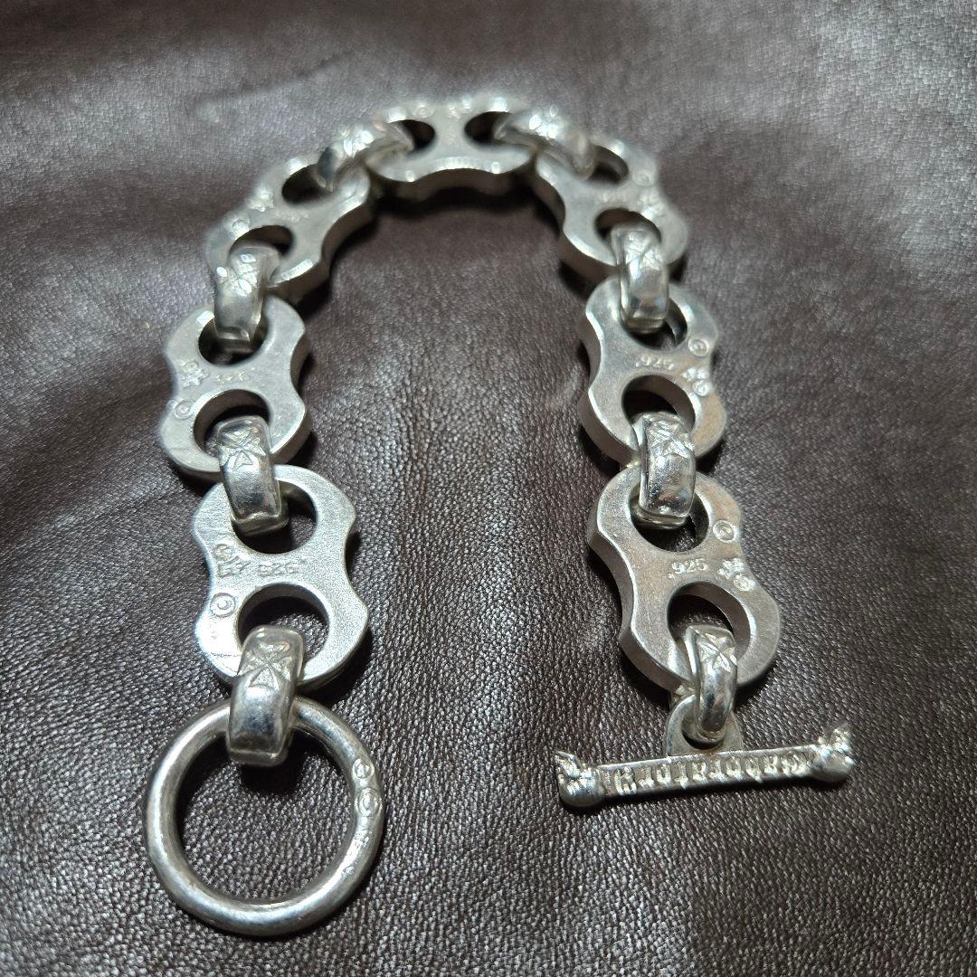 ヴィンテージチェーン シルバー925刻印 ブレスレット 約24cm メンズ