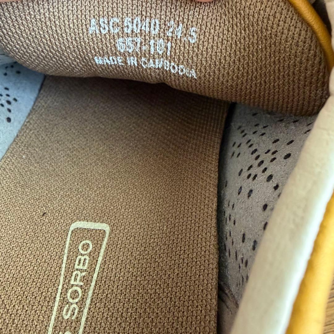 【アキレスソルボ】未使用級！コンフォートシューズ　本革　24.5cm