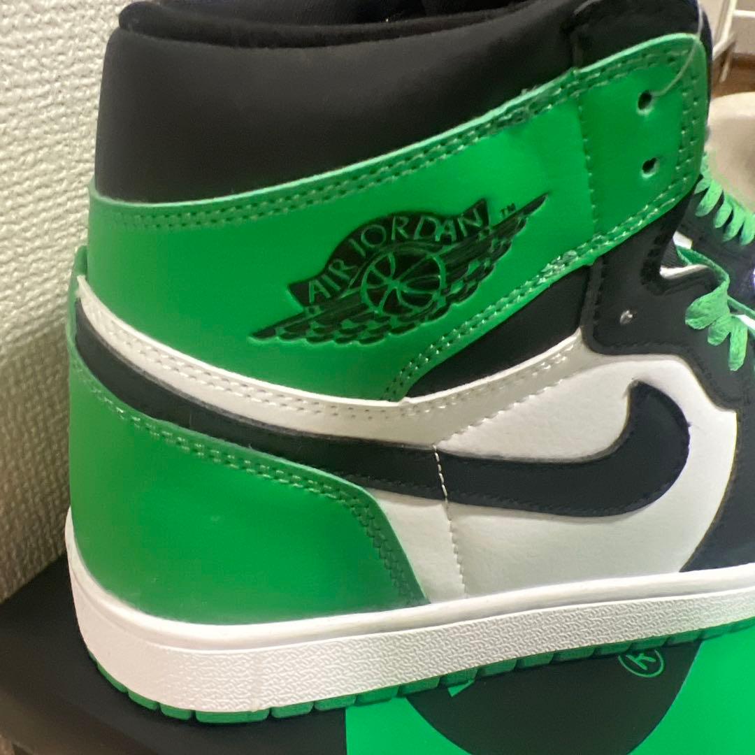 NIKE スニーカー ジョーダン メンズ 27.5cm グリーン ブラック