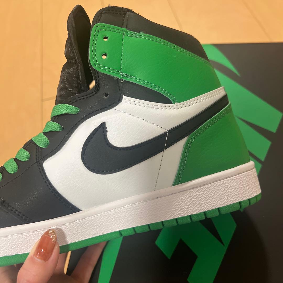 NIKE スニーカー ジョーダン メンズ 27.5cm グリーン ブラック