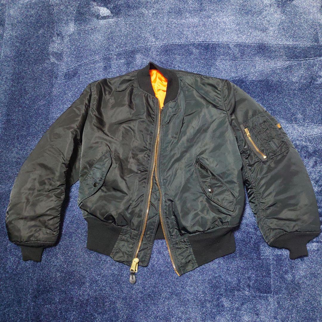 希少 USA製 90's Alpha Industries MA-1 ブラック - メルカリ