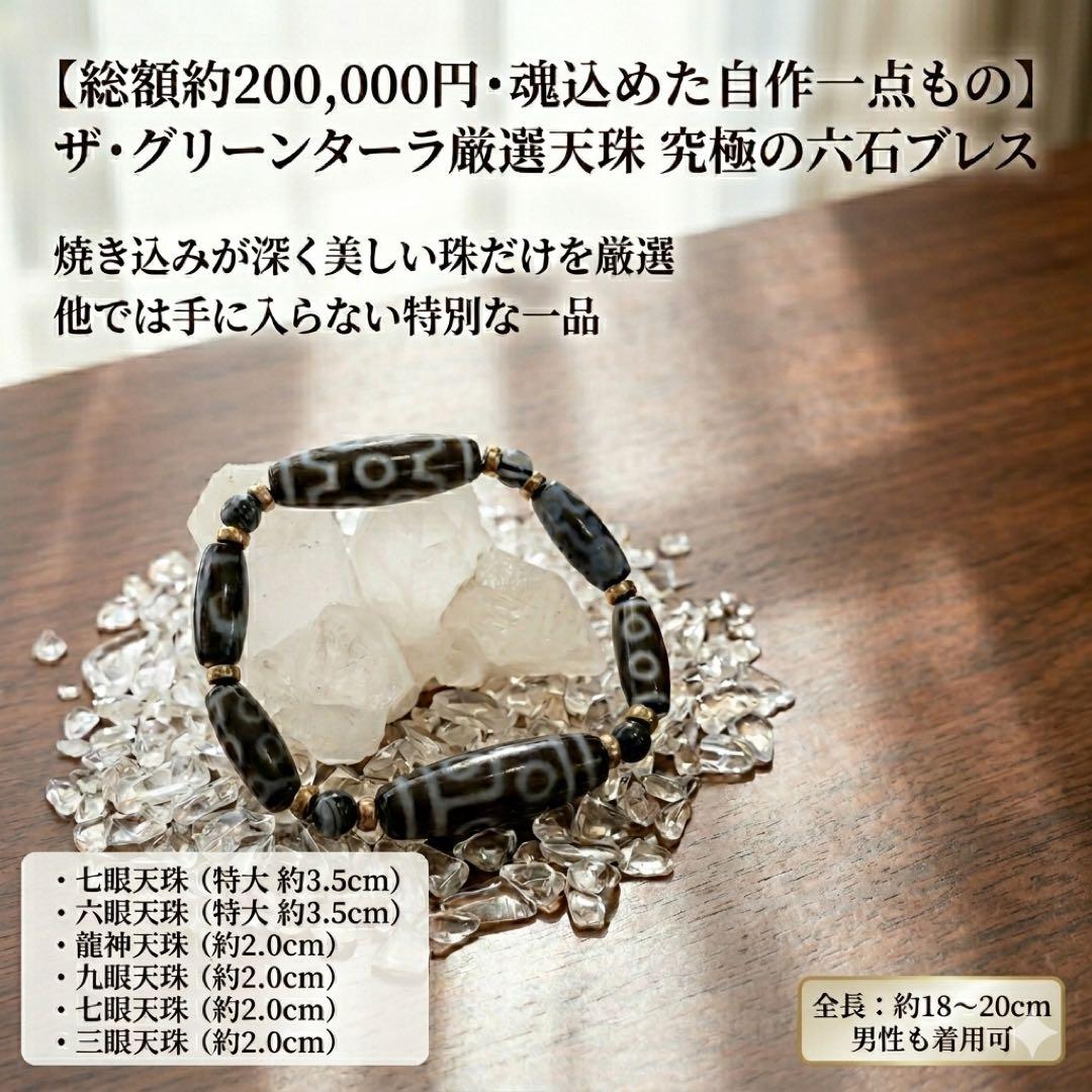 総額18万【ザ・グリーンターラ】龍神・九眼・七眼・六眼天珠ブレス