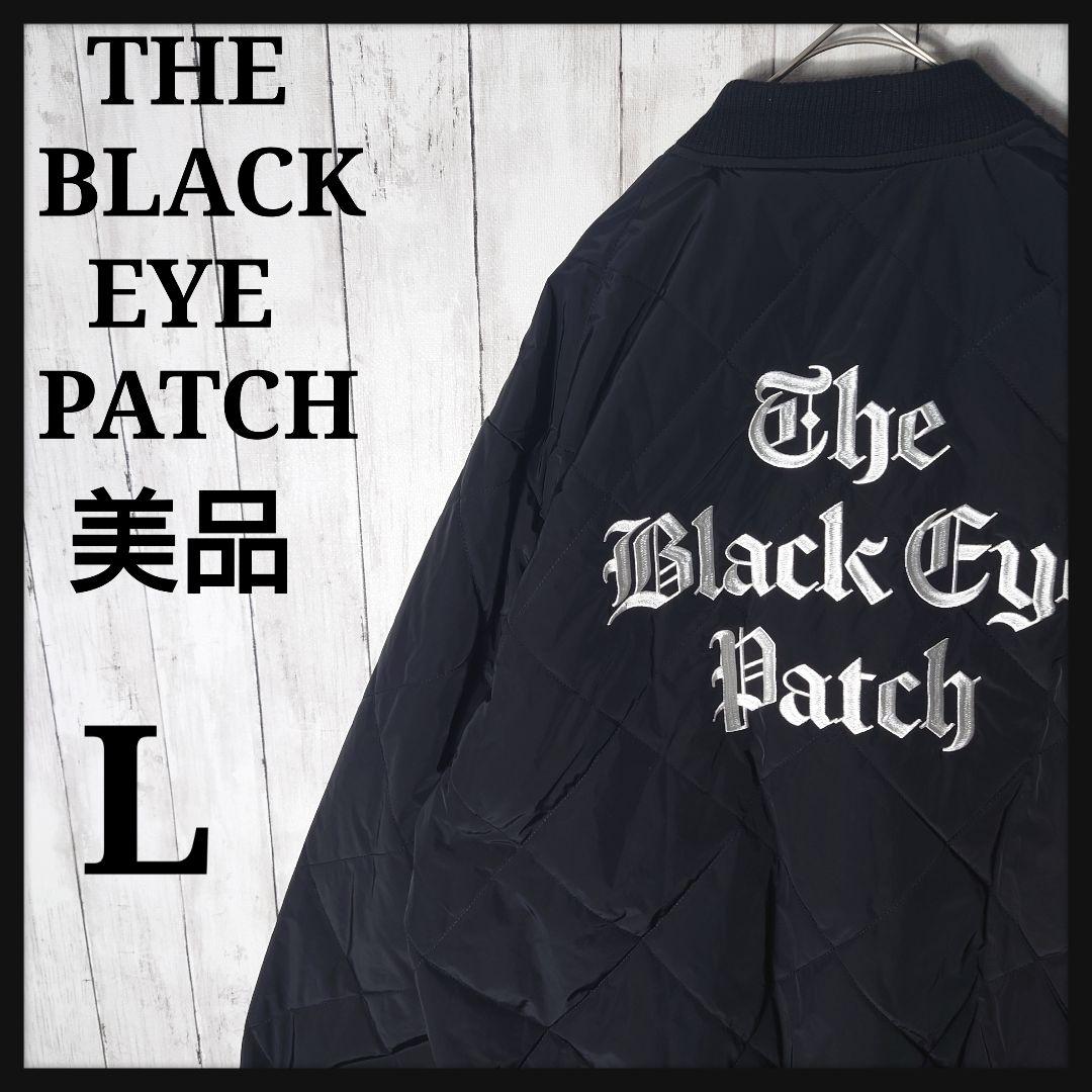 美品】ブラックアイパッチ 中綿 キルティング ジャケット 刺繍ロゴ