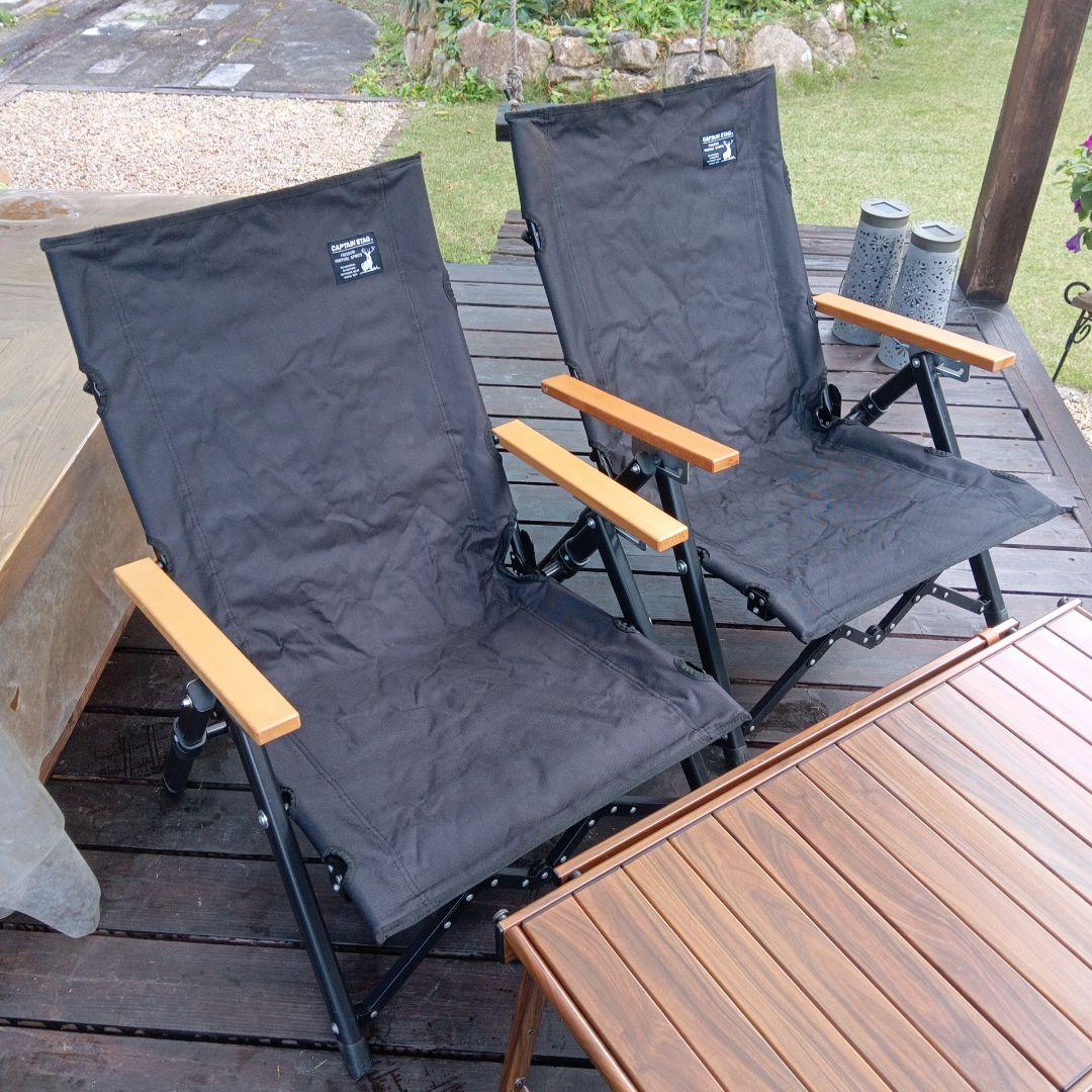 CAPTAIN STAG リクライニングチェア　2脚セット Amazon.co.jp: キャプテンスタッグ CSリクライニングラウンジ チェア 2