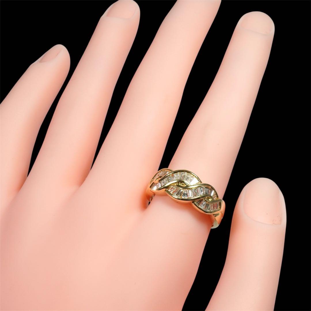 ダイヤ リング テーパー ダイヤモンド 1.00ct 指輪 K18 1ct